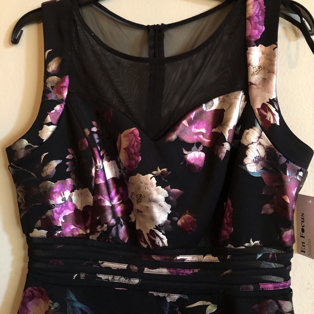 Ankle length floral sleeveless dress
